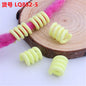 Spring Shaped Acrylic Beads 18mm Macaron Color Plastic Dreadlock 100pcs 10