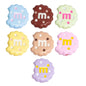 Hand Painted Bitten Cookie Acrylic Beads 22mm Enamel Glossy 10pcs 7