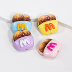 Painted Mcdon Fries Acrylic Beads 22mm Colorful 10pcs 4