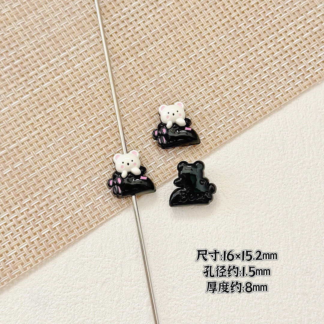 Pillow Metal Beads 14-16mm Glossy Painted Cat Face Alloy 10pcs 20