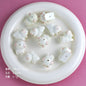 Plating Lovely Furry Puppy Resin Beads 24mm Glossy Pastel Colors 10pcs 7