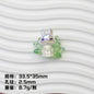 Nine Tailed Fox Resin Beads Glossy White Pastel Tails 8pcs 8