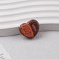 Coffee Bean Heart Acrylic Beads 22mm Rustic Woodgrain Texture 20pcs 8
