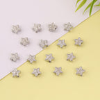 Double-Layer Star Acrylic Beads 6mm Metallic Gold Silver 200pcs 4