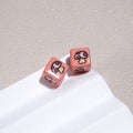 Tiny Cartoon Pattern Printed Acrylic Square Beads 10mm Glossy 30pcs 4