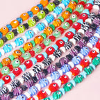 Small Fish Glass Beads 20x13mm Multi Color Glossy 10pcs