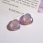 Glitter Starry Sky Heart Resin Beads 16mm Pastel Rainbow Shimmer 20pcs 8