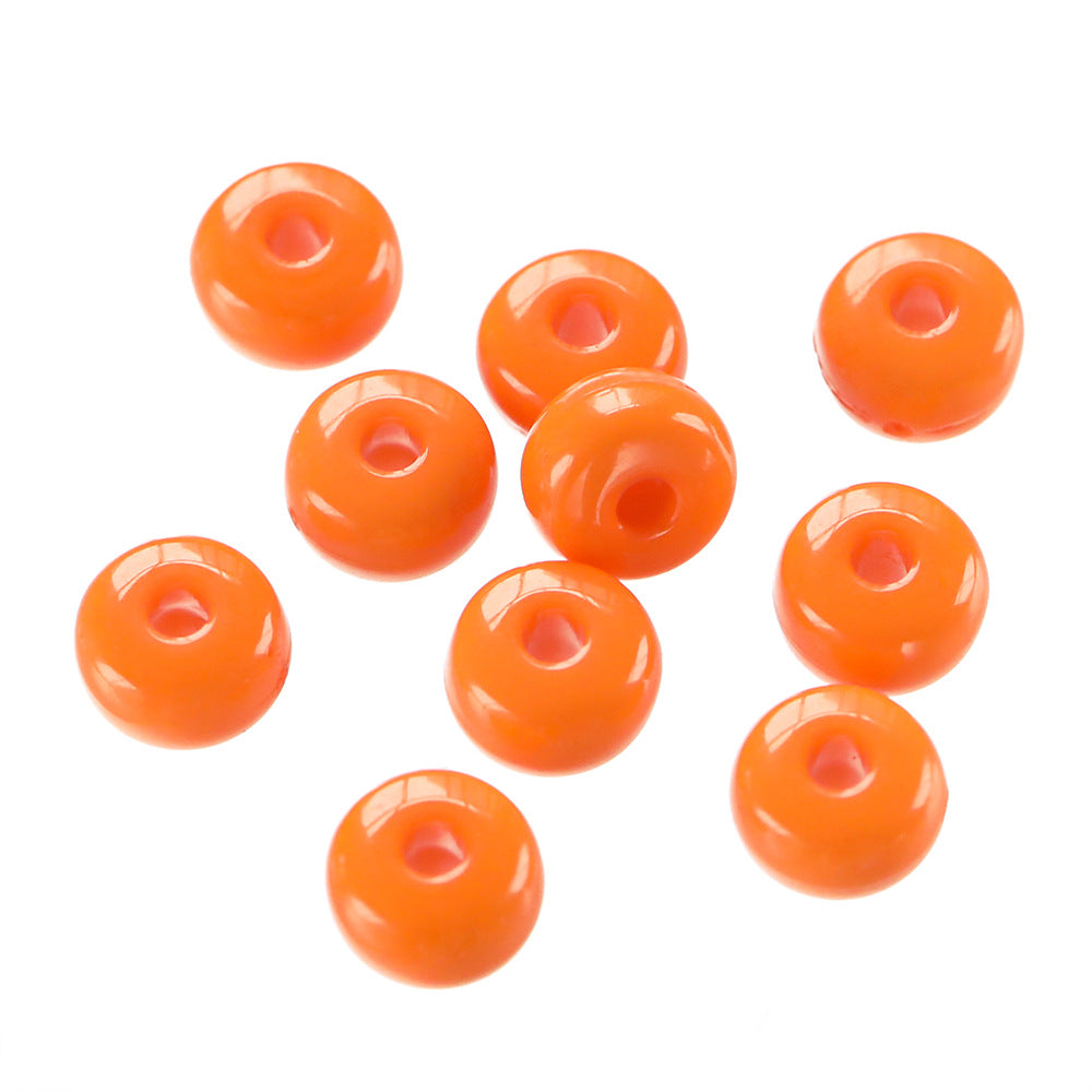 Acrylic Oblate Spacer Beads 4x7mm Baking Painted 100pcs 16