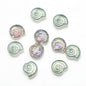 Electroplated Snail Glass Beads 12mm Transparent Iridescent 30pcs 16