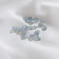 Transparent Czech Glass Petal Beads 6x8mm Soft Pastel Iridescent 100pcs 10