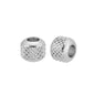 Stainless Steel Patterned Metal Beads 6mm Reticulate Twill Stripes 100pcs 4