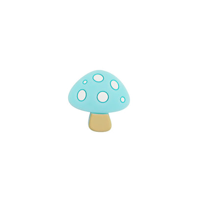 Silicone Focal Beads Mushroom Toadstool White Spots 20pcs 8