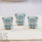 Hand Painted Animal Ceramic Beads Colorful Assorted Shapes 5pcs 14