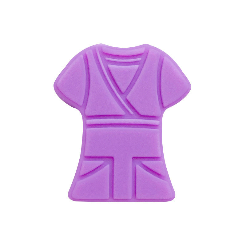 Silicone Focal Beads Kimono Design With Detailed Belt 10pcs 17