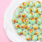 Hand Painted Daisy Bee Series Acrylic Beads 16mm Colorful Glossy 10pcs 14