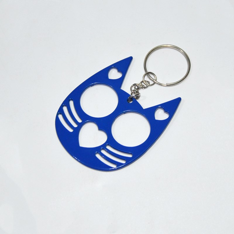 Cat Ear Self Defense Keychain Zinc Alloy 7cm 2pcs 17