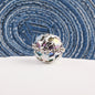Starry Round Rhinestone Beads 18mm Acrylic Silver Star Cutout 10pcs 11