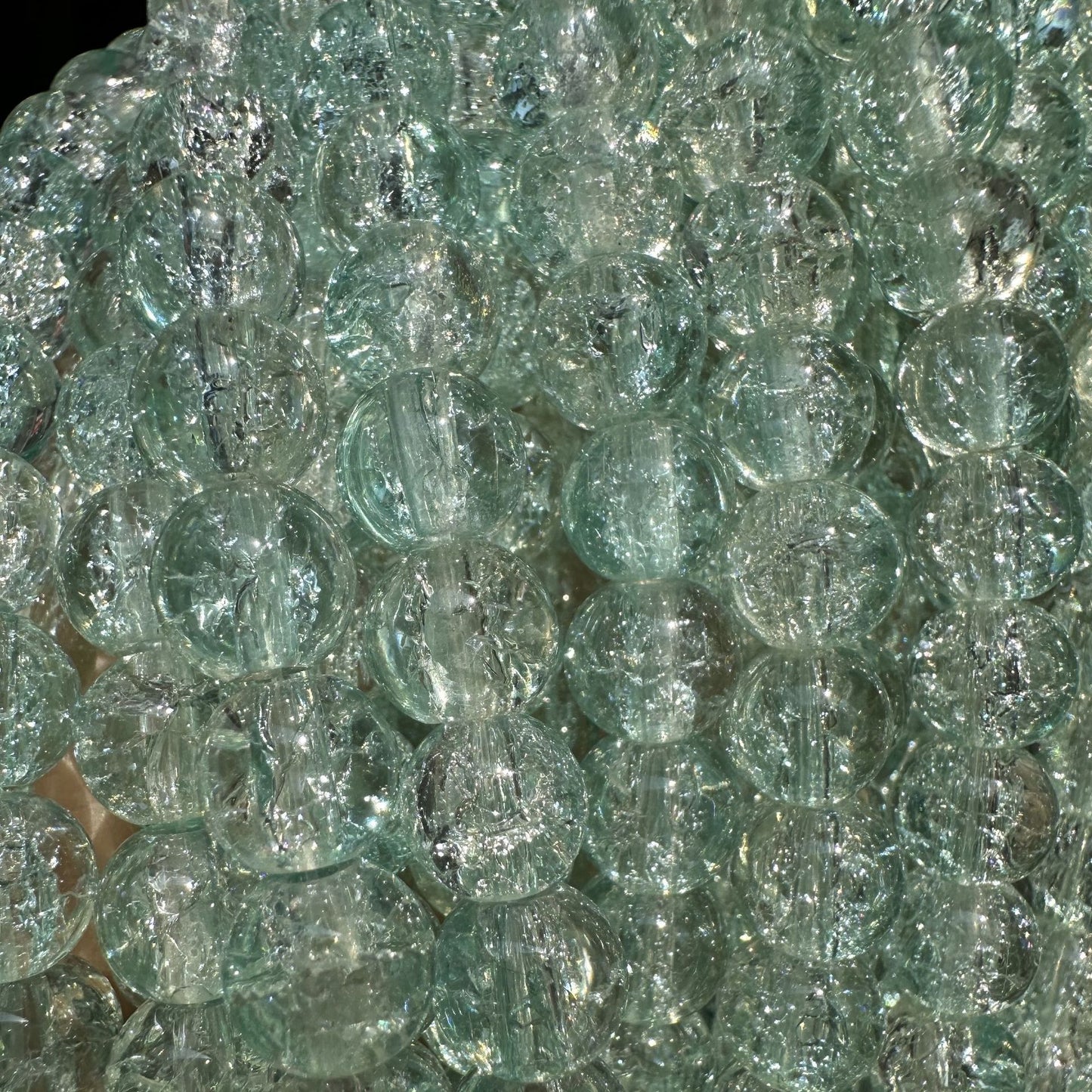 Crackle Glass Beads Round 8mm Dual Color Explosion 10 Strands 26