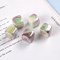 Plating Double Color Cloud Square Acrylic Beads 13.2mm 50pcs 7