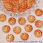 Gradient Sunflower Glass Beads 15mm Glossy Translucent Petals 25pcs 12