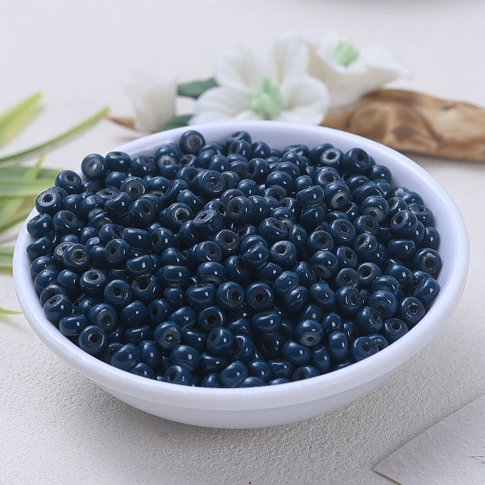 Glass Donut Spacer Beads 4mm Solid Color 200pcs 25