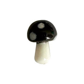 Mushroom Glass Beads 15mm 20mm Glossy Colorful Caps with Spots 100pcs 13