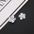 Five-Petal Flower Acrylic Beads 15mm Soft Pearly White 500pcs 6