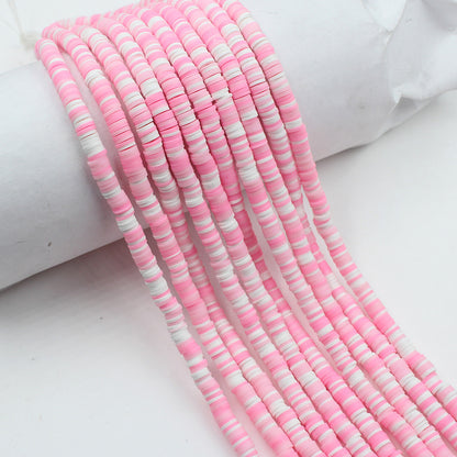 Flat Clay Beads 6mm Colorful Polymer Spacer Disc 10strands 16