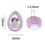 Glow Waterdrop Acrylic Beads 23x19mm Glitter Powder Glow In The Dark 25pcs 4