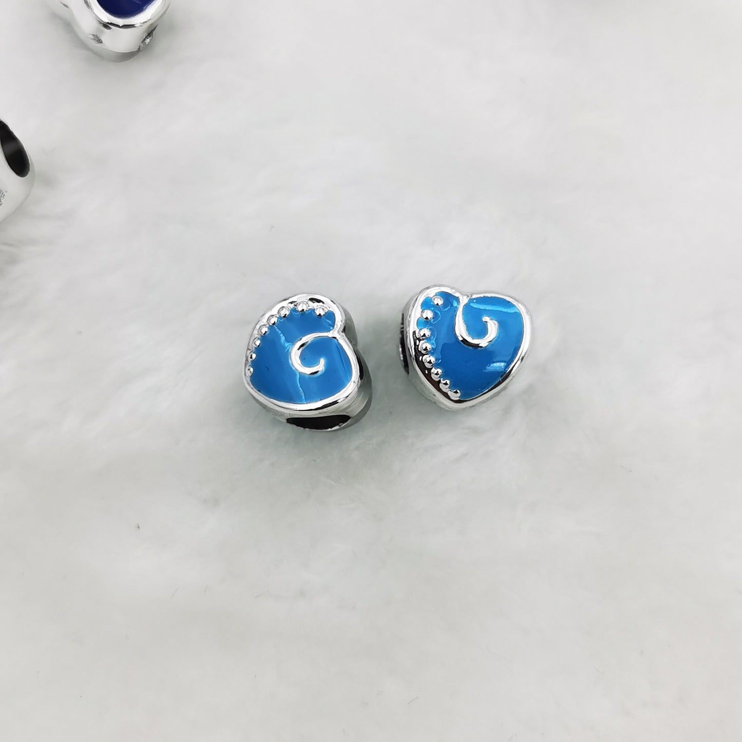 Heart Enamel CCB Plastic Acrylic Beads 12mm Colorful Mixed 50pcs 7