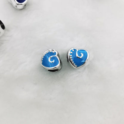 Heart Enamel CCB Plastic Acrylic Beads 12mm Colorful Mixed 50pcs 7