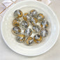 Clear Gild Tinsel Resin Beads 16mm Round Multicolor 50pcs 15