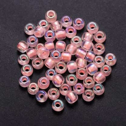 Glow In The Dark Seed Glass Beads 3mm Multicolor Stripes 1800pcs 20