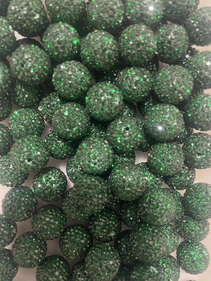 Clay Ball Rhinestone Beads 16mm Mixed Solid and AB Colors 20pcs 18