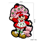 Silicone Focal Beads Strawberry Catwoman Holding Pink Cat 20pcs 4