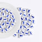 Fresh Floral Heart Ceramic Beads 15mm Hand Painted 5pcs 2