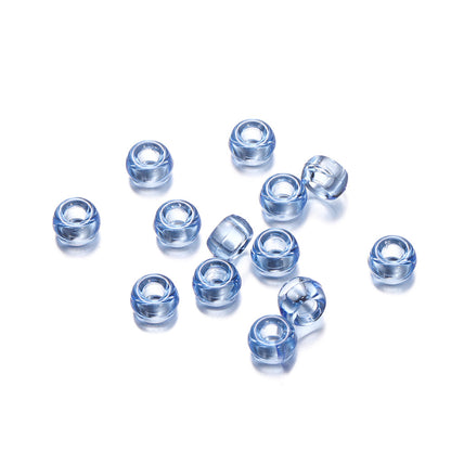 Clear Pony Beads 9mm Large Hole Translucent Plastic 300pcs 15