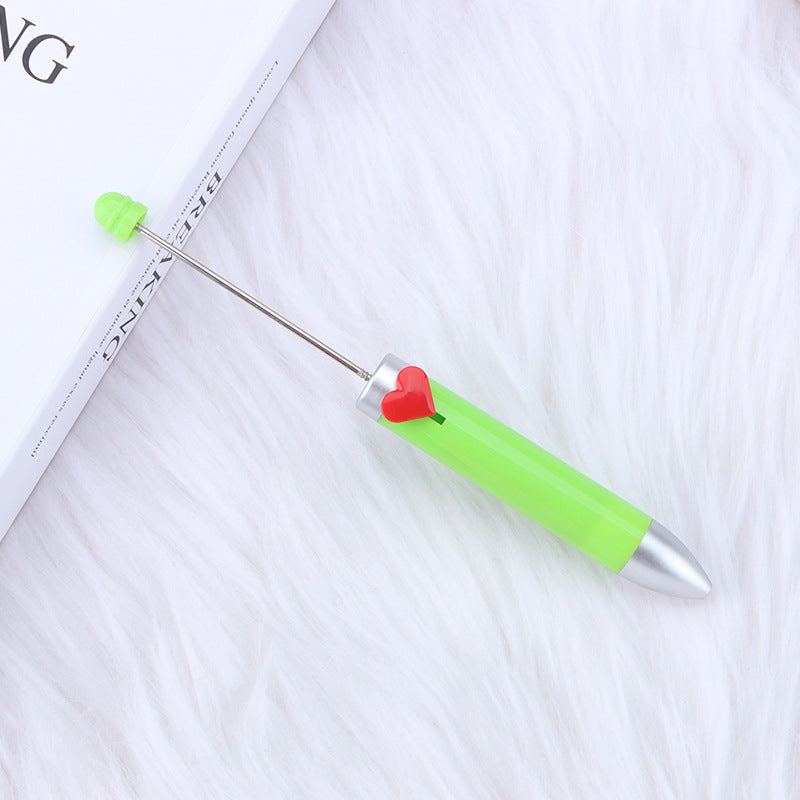 Beadable Pen Colorful Heart Accent 155mm Diameter 14mm Weight 11g 10