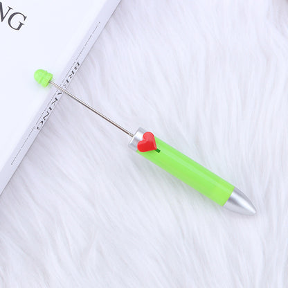 Beadable Pen Colorful Heart Accent 155mm Diameter 14mm Weight 11g 10