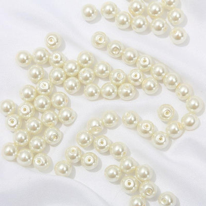 Pearl Round Glass Beads 10mm Luminous Mixed Colors 40pcs 7
