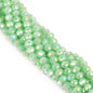 Glass Faceted Spacer Beads 8mm Iridescent Plating 10