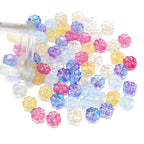 Color Transparent Clover Glass Beads 10mm Assorted Colors 50pcs 4