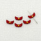 Angel Wing Metal Beads 14mm Painted Colorful Alloy 10pcs 17