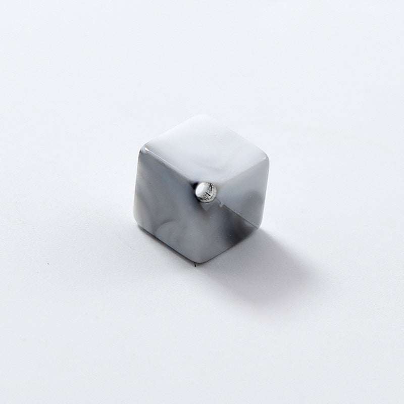 Ink Blooming Square Acrylic Beads 10mm Inclined Hole 100pcs 5