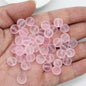 Frosted Transparent Round Glass Beads 10mm Soft Matte Finish 50pcs 14