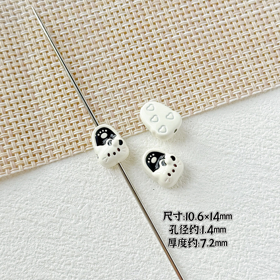 Kite Slippers Metal Beads 14mm Colorful Glossy Painted 10pcs 10