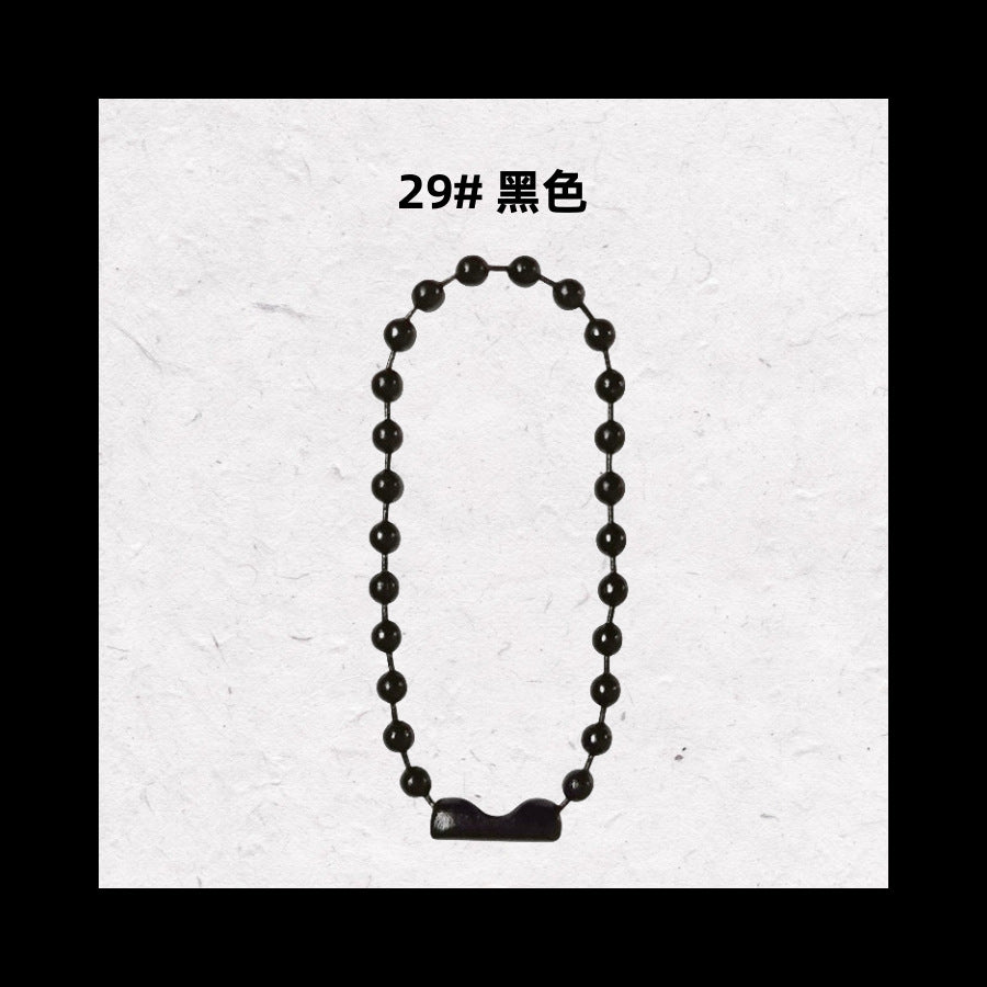 Multi Colored Iron Ball Chain Key Rings 10mm 12mm Length 100pcs 34