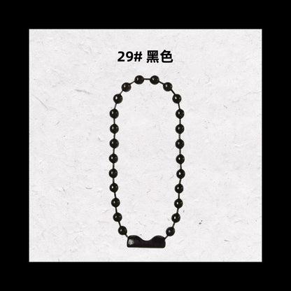 Multi Colored Iron Ball Chain Key Rings 10mm 12mm Length 100pcs 34