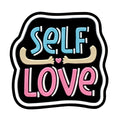 Silicone Focal Beads Self Love Colorful Lettering Black Background 20pcs 6