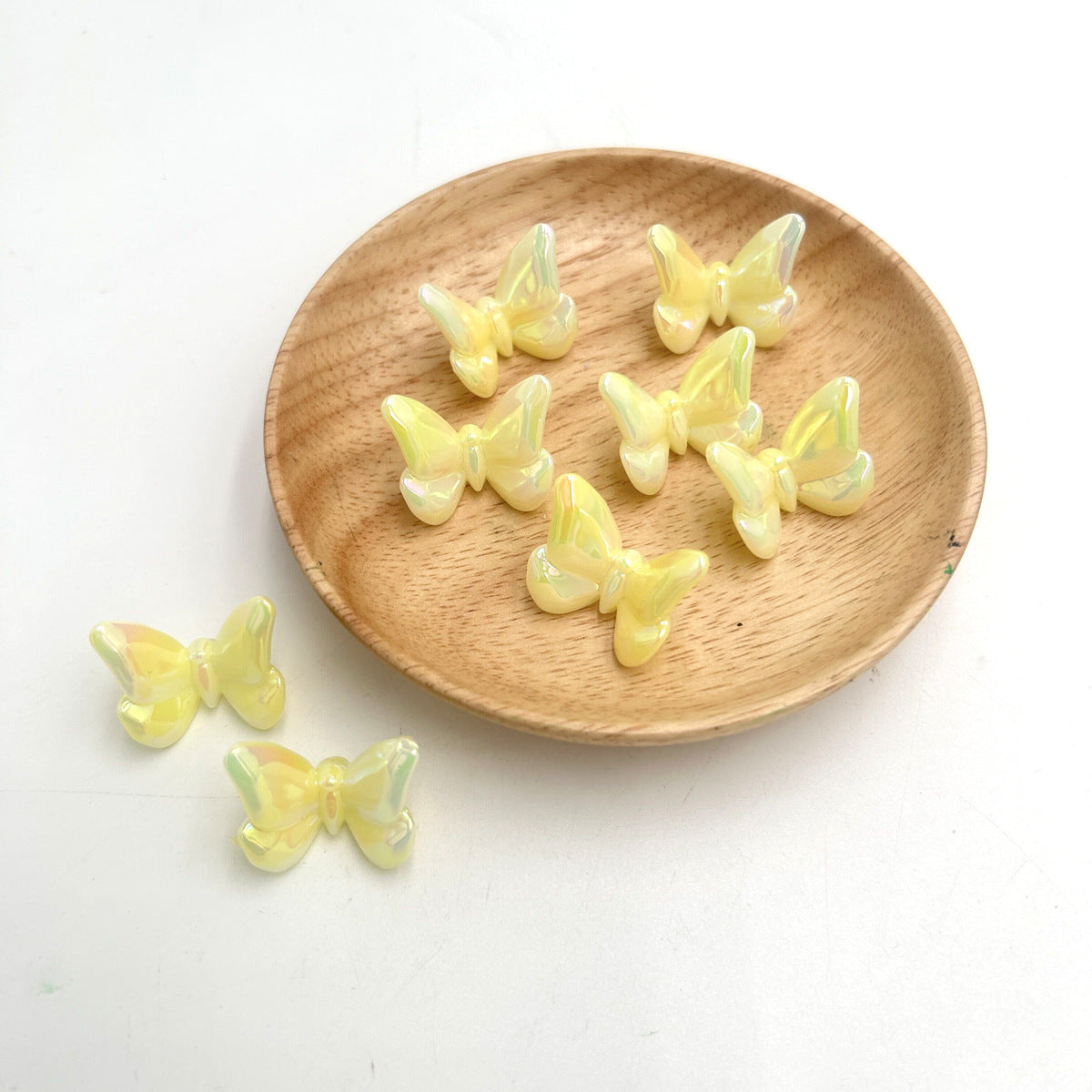 Glow Butterfly Acrylic Beads 21mm Stereo Glow in the Dark 10pcs 19